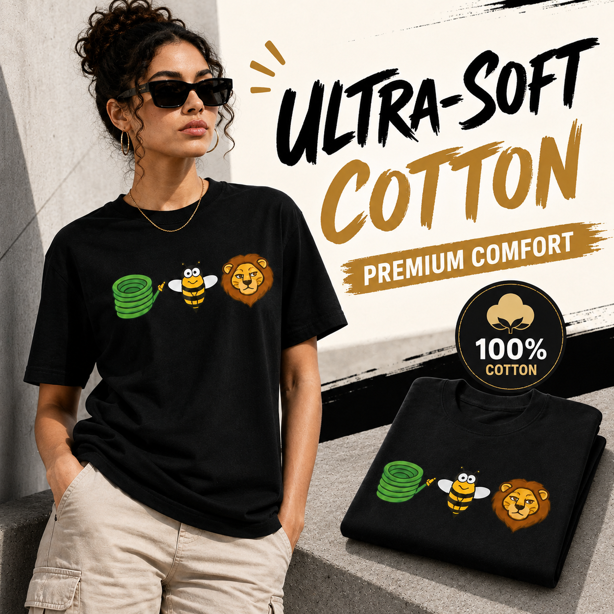 🔥 "Hose Bee Lion" Visual Pun Graphic Tee