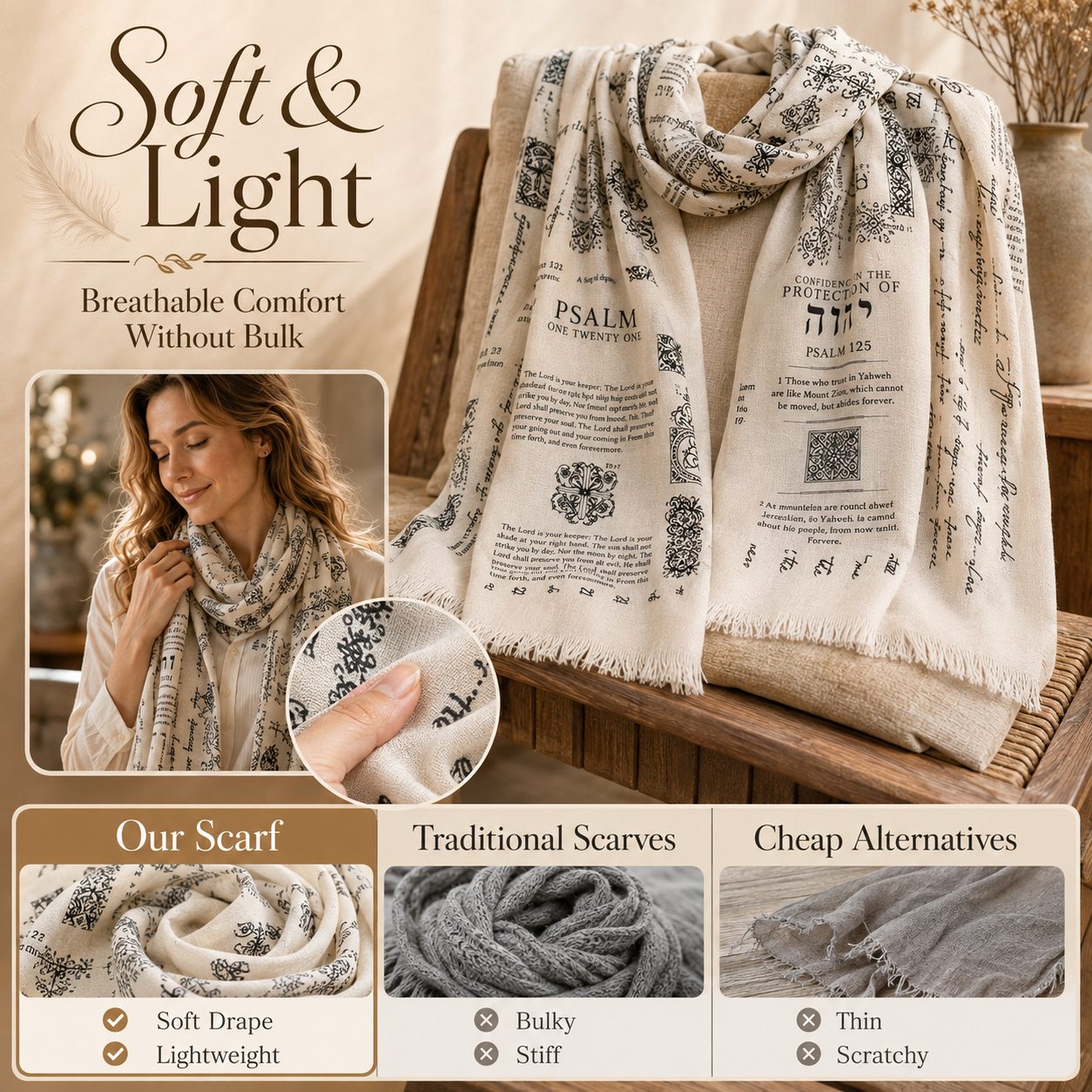 ✨ Carry His Word: Vintage Scripture Scarf