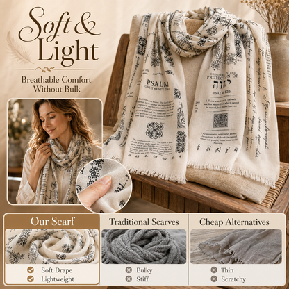 ✨ Carry His Word: Vintage Scripture Scarf