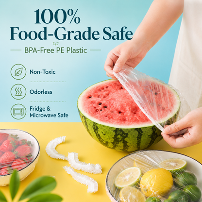 🥗 100-Pack Elastic Food Storage Covers