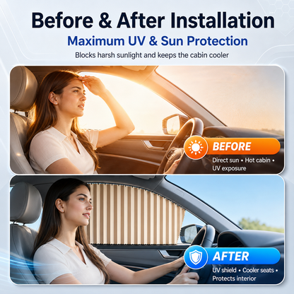 🚘 Retractable Sliding Car Window Sunshade