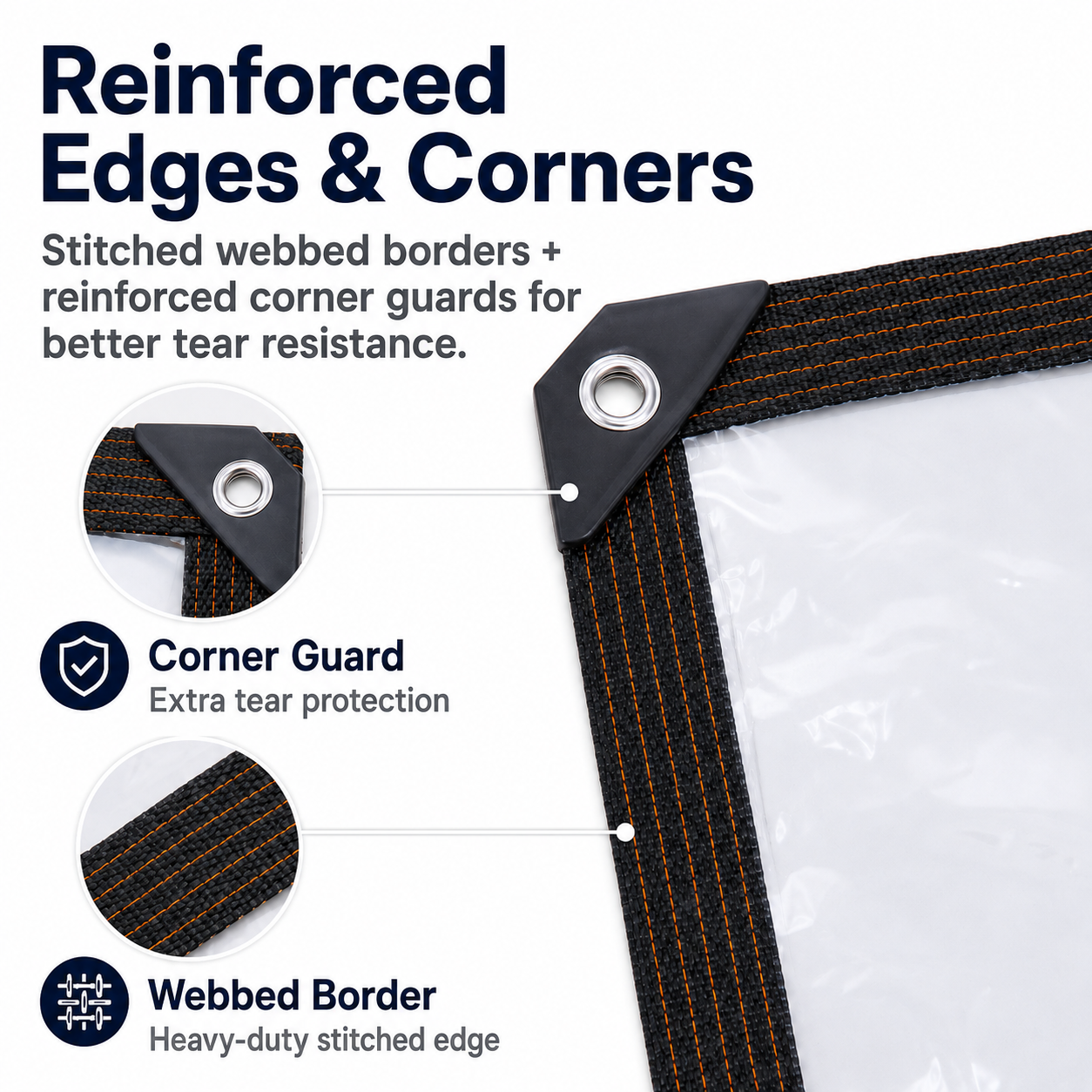 Heavy-Duty Clear Waterproof Tarp🌧️