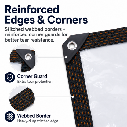 Heavy-Duty Clear Waterproof Tarp🌧️