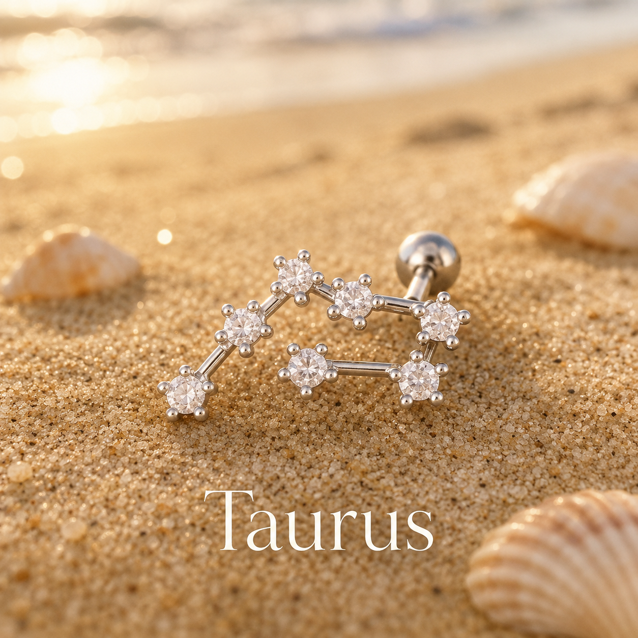 💫 12 Zodiac Constellation Studs - CZ Cartilage Piercing Jewelry