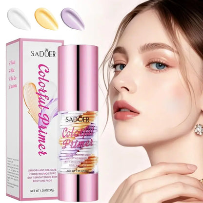 ✨ Rainbow 3-Color Primer | Smooth, Bright & Natural 🌸