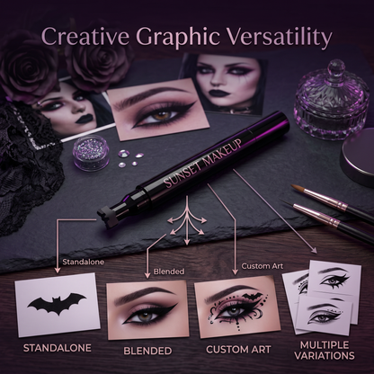 2-in-1 Bat Design Stamp & Precision Liner Pen