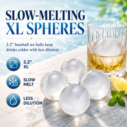 🍹 Cool Your Drinks! 3D Sports Ball Ice Mold
