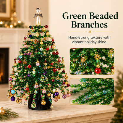 🎄 Handcrafted Beaded Christmas Tree Decor