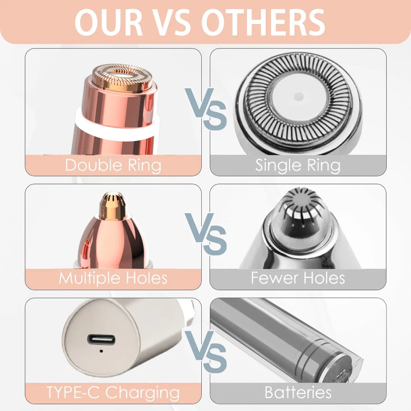 ✨ Smooth Skin in Seconds — 2 in 1 Facial & Eyebrow Hair Trimmer 💖