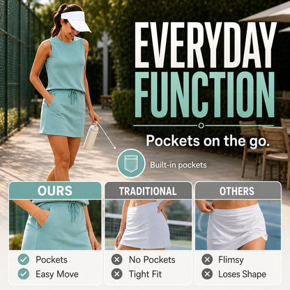 🌿 Versatile 2-Piece Active Skort Set for Women on the Go