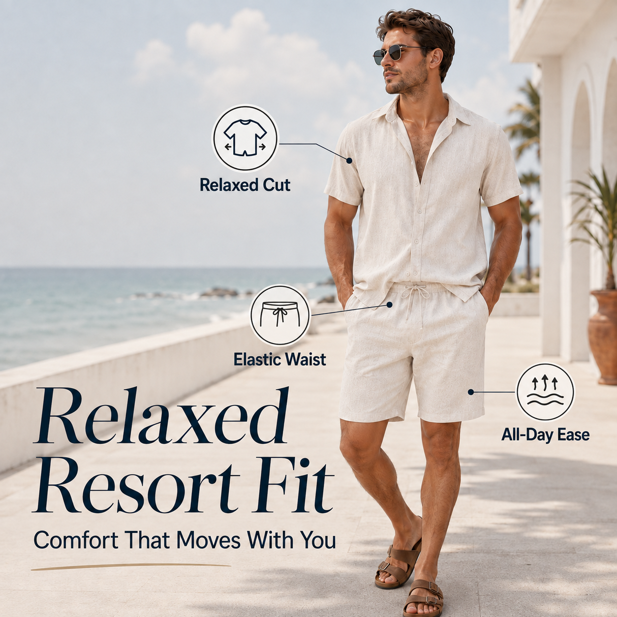 The Men's Resort Linen 2-Piece Matching Set🏖️
