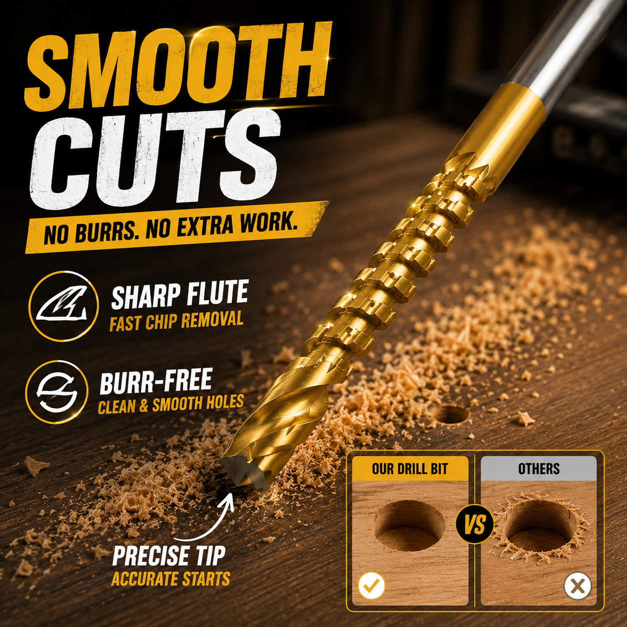 🛠️ 2-in-1 Woodworking Saw Drill Bit Set