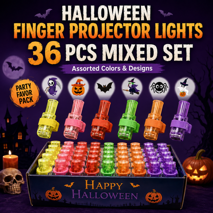🎃 Spooky Pattern Finger Projector Lights (Set)