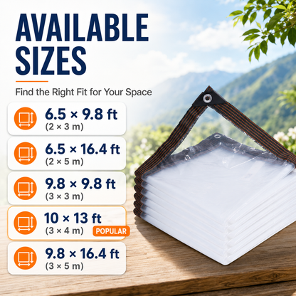 Heavy-Duty Clear Waterproof Tarp🌧️