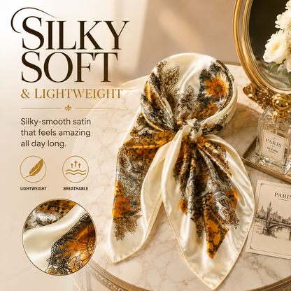 ✨ Vintage Silk Satin Head Scarf ✨