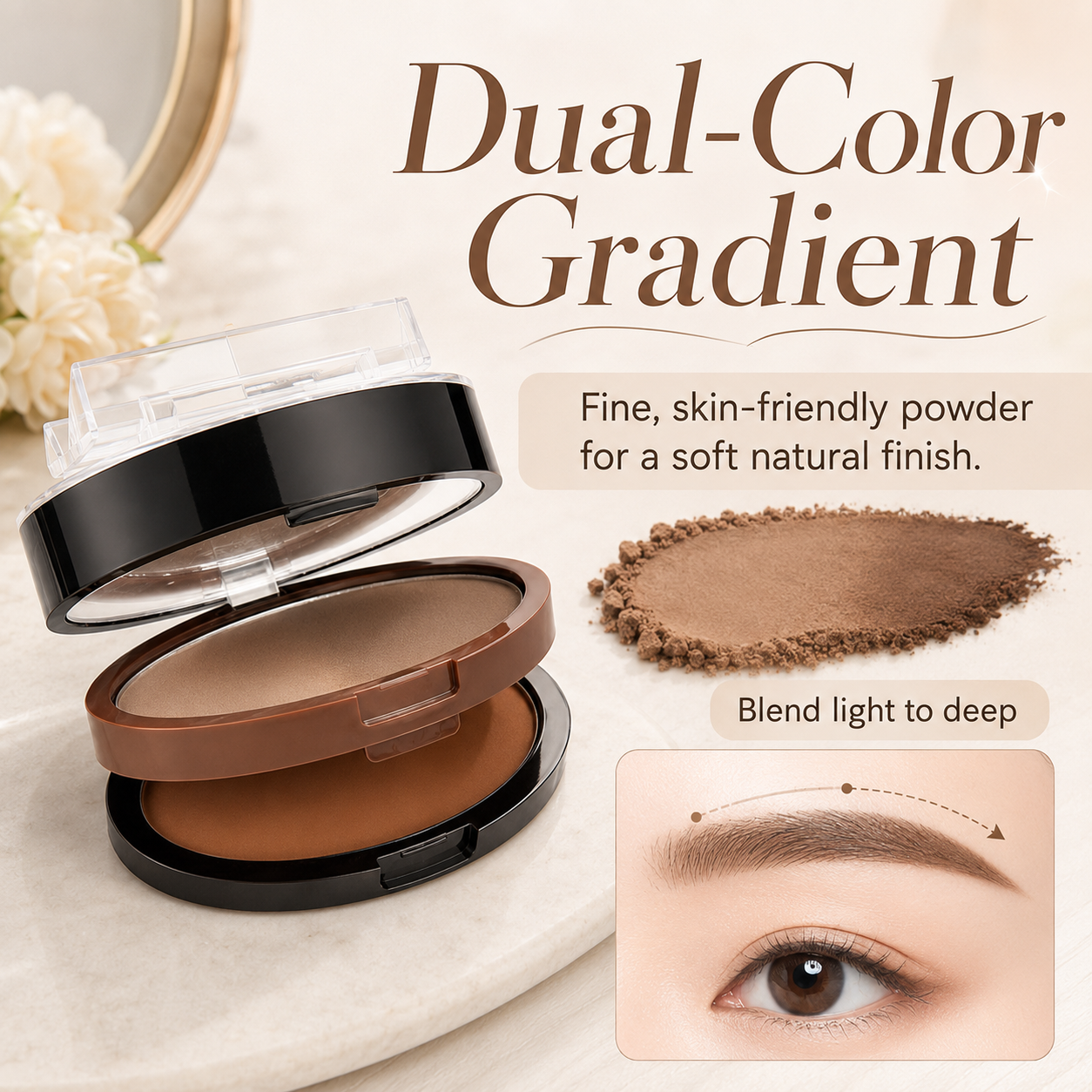 2-in-1 Dual Color Eyebrow Stamp Powder✨