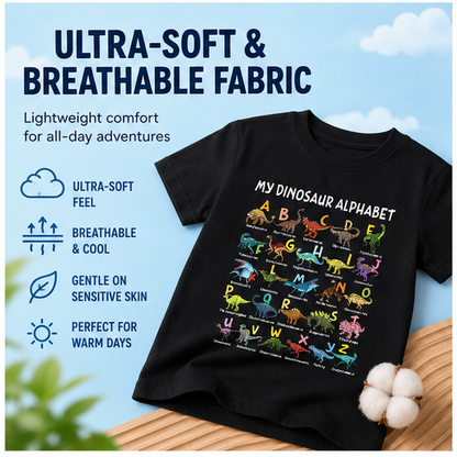 🦖The ABC Dino Tee: Spark Your Little Explorer’s Curiosity & Early Learning!