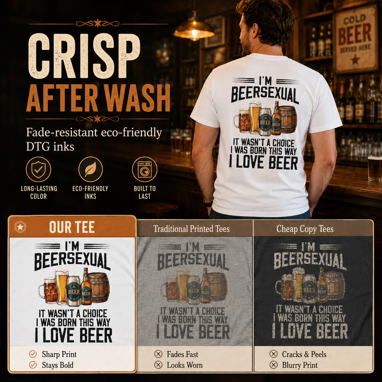 🍻 "I'm Beersexual" Graphic Tee | The Ultimate Beer Lover Tee