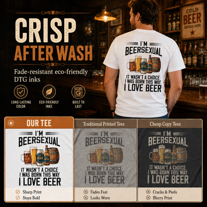 🍻 "I'm Beersexual" Graphic Tee | The Ultimate Beer Lover Tee
