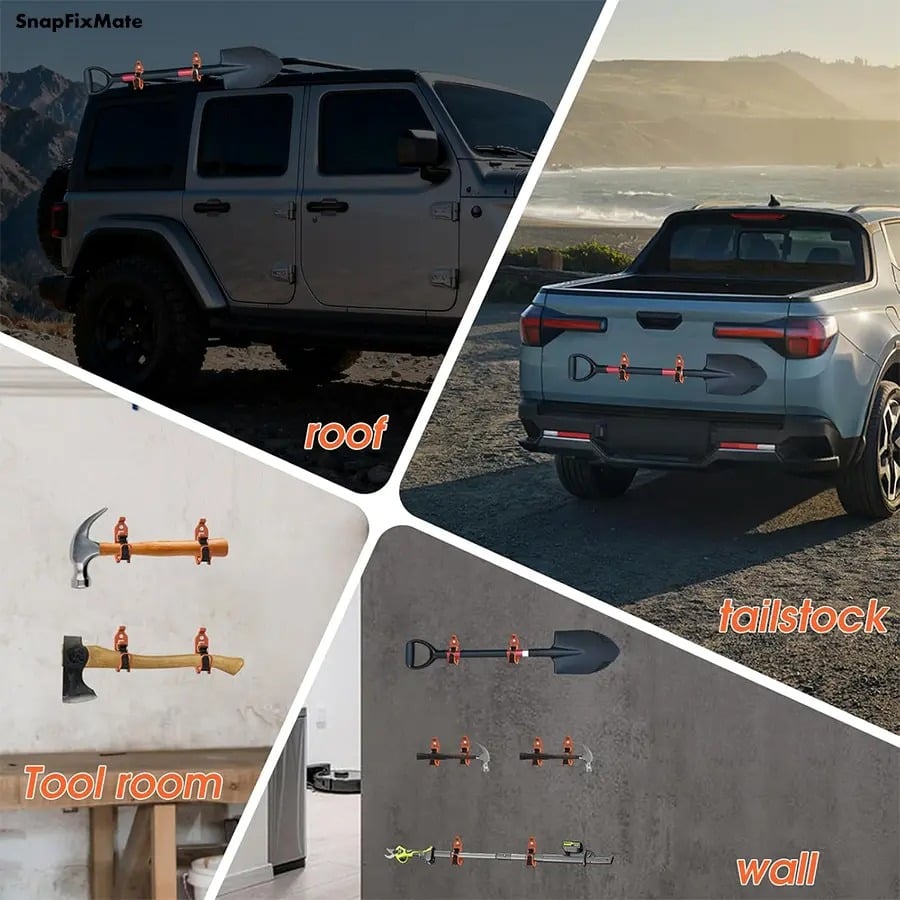2Pcs Shovel Mount for Roof Rack