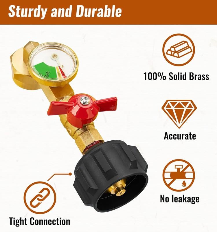 ✨ Top-Rated Propane Refill Elbow Adapter with Tank Gauge