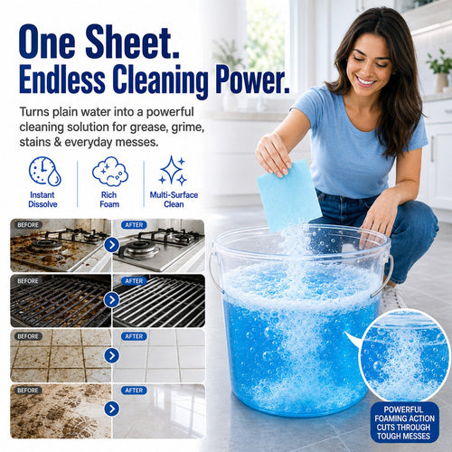 🫧Heavy-Duty Multi-Surface Dissolvable Cleaning Sheets