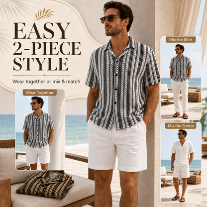 ☀️ Retro Stripe 2-Piece Resort Set