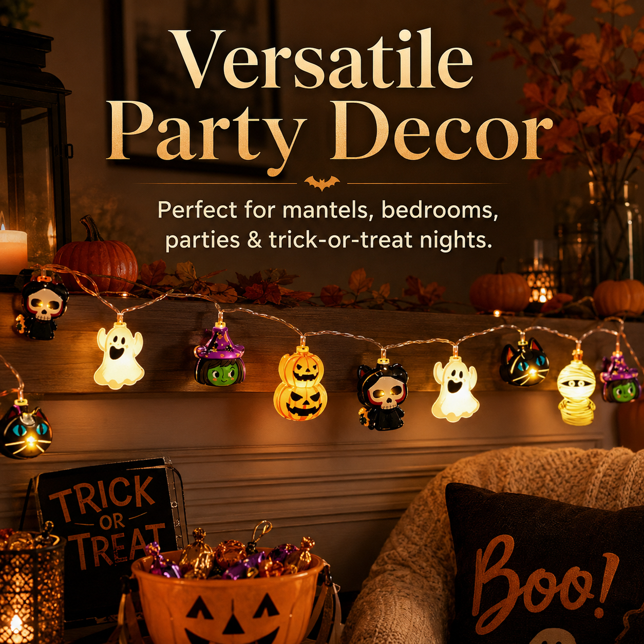 Spooky Glow Halloween LED String Lights 🎃