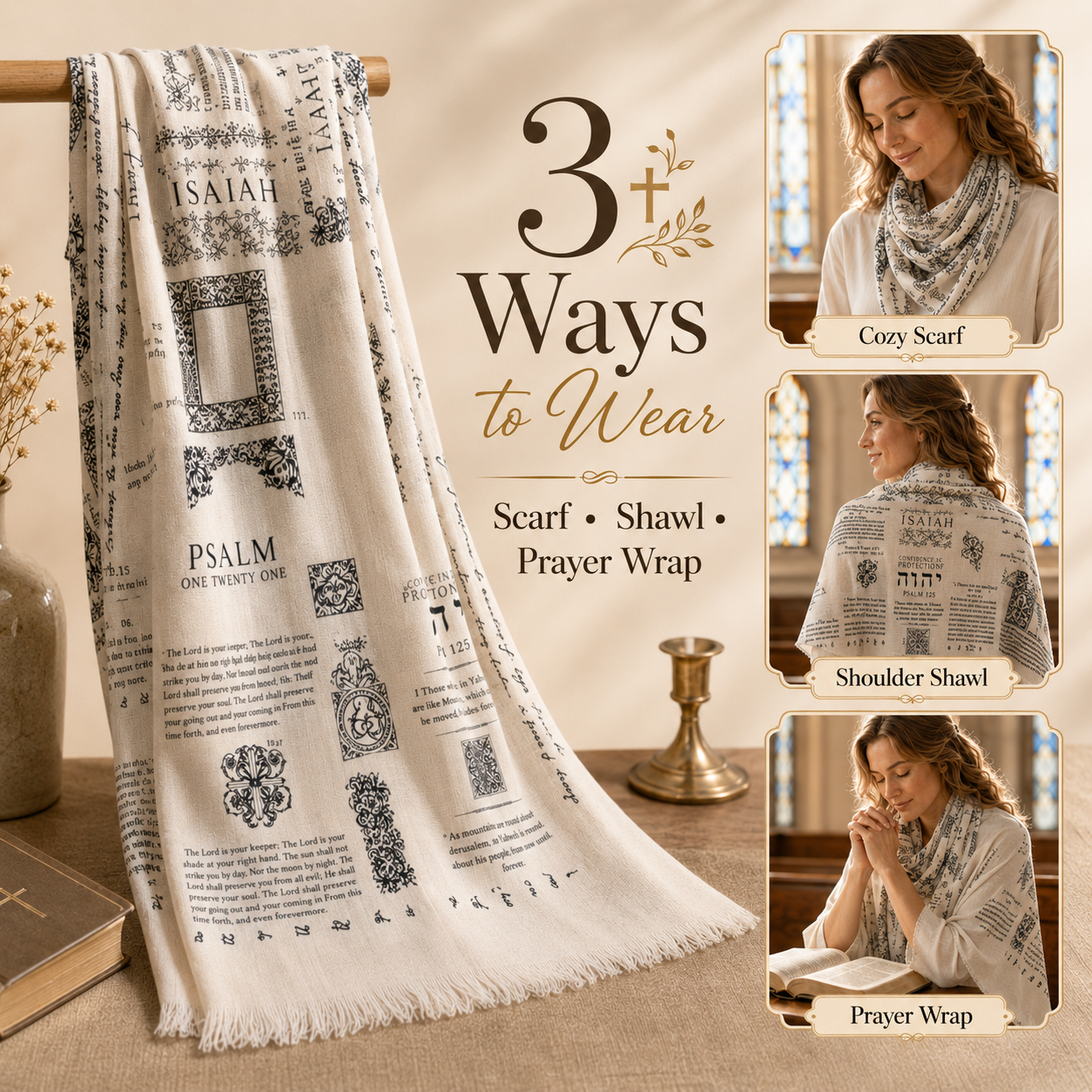 ✨ Carry His Word: Vintage Scripture Scarf