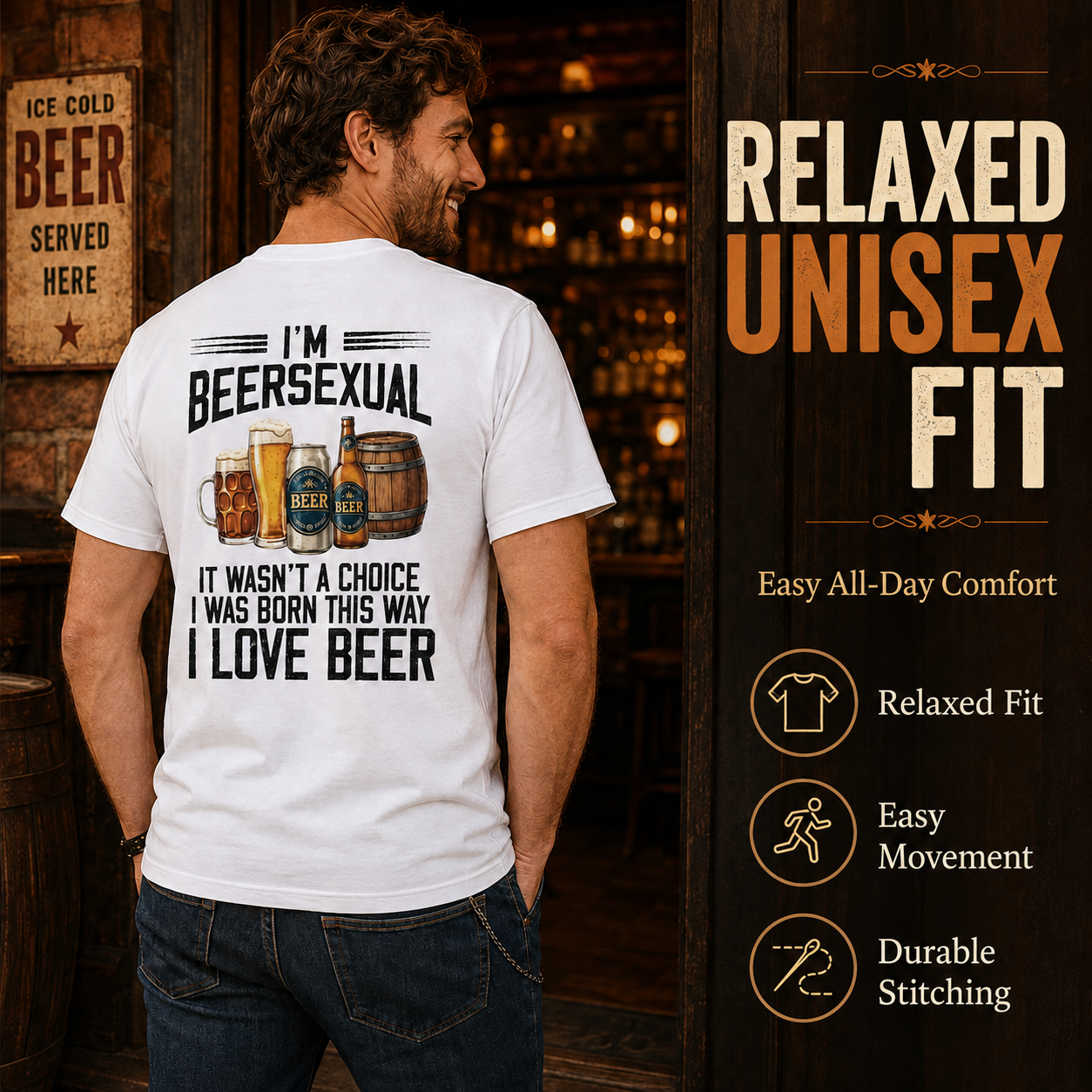 🍻 "I'm Beersexual" Graphic Tee | The Ultimate Beer Lover Tee