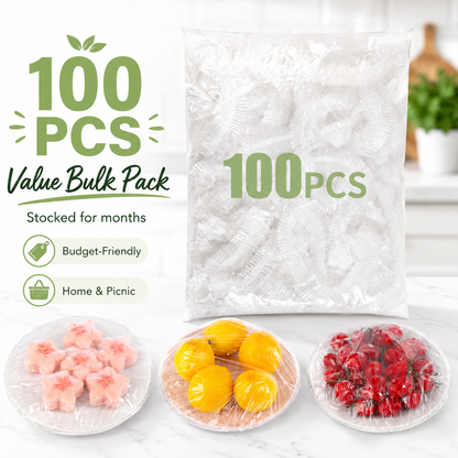 🥗 100-Pack Elastic Food Storage Covers