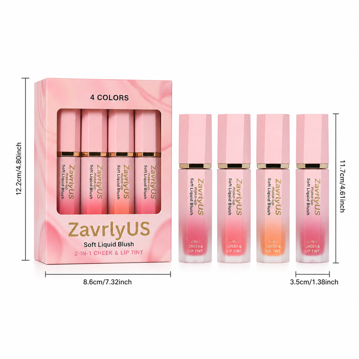 4-Color Blush & Lipstick Set