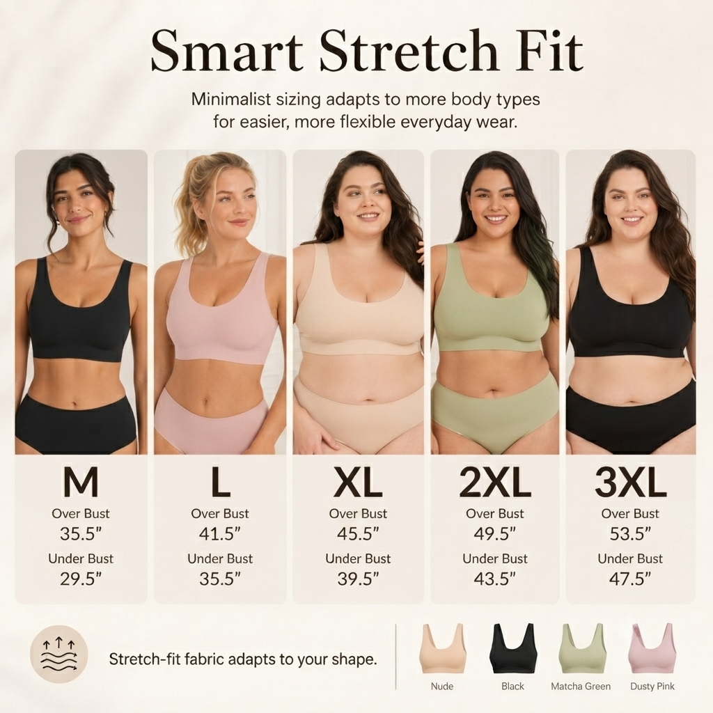 ✨ Invisible Second-Skin Bralette | Seamless, Wireless & Breathable
