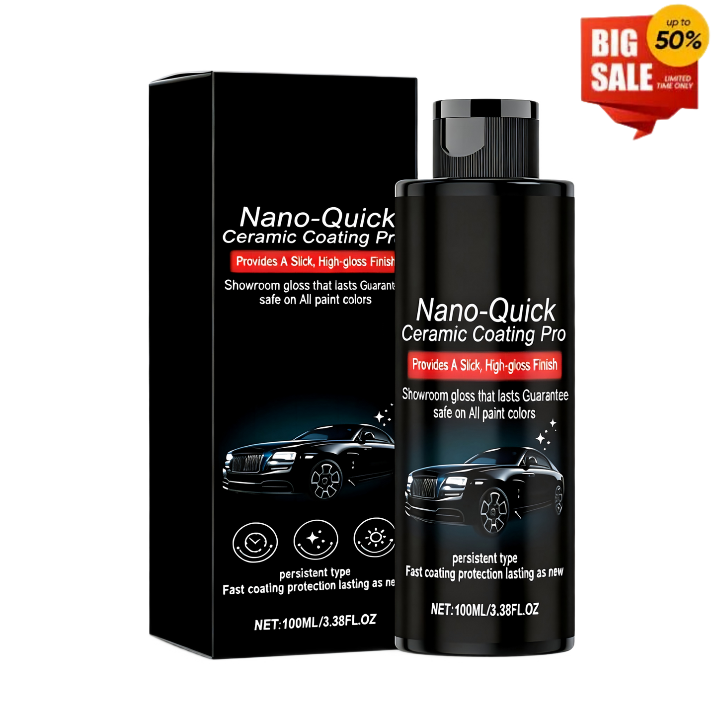 💎Nano-Quick Ceramic Coating Pro | 3-Year Mirror Gloss Restore✨Special Module