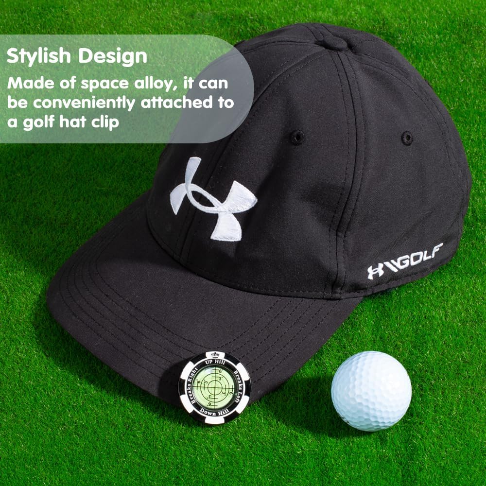 2-in-1 Golf Ball Marker & Precision Green Slope Reader Level