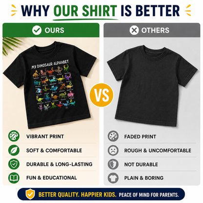 🦖The ABC Dino Tee: Spark Your Little Explorer’s Curiosity & Early Learning!