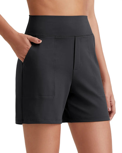 Women's High-Waisted Athletic Bermuda Shorts with Pockets – Running, Yoga, Summer Casual Activewear(Buy 2 Free Shipping)