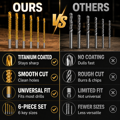 🛠️ 2-in-1 Woodworking Saw Drill Bit Set