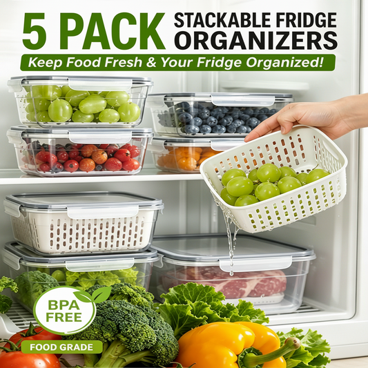 💥New Arrivals  Now Selling Fast🔥5 Pack Fridge Organizers and Storage