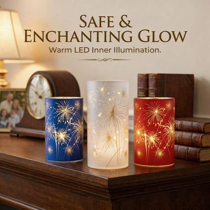 Celebration Firework Lanterns – Premium Patriotic Red, White & Blue Trio