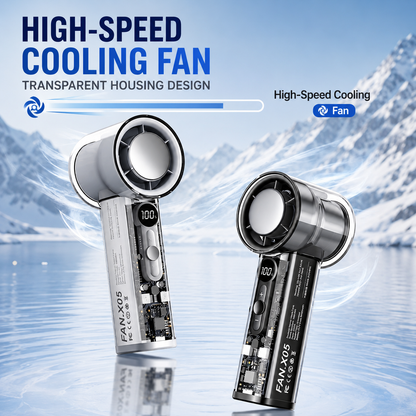 ❄️Bladeless Portable Cooling Fan – 100+ Speeds, Digital Display 🌀