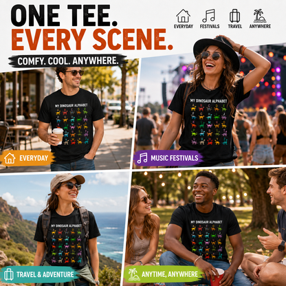Dinosaur Alphabet Soft Cotton Tee