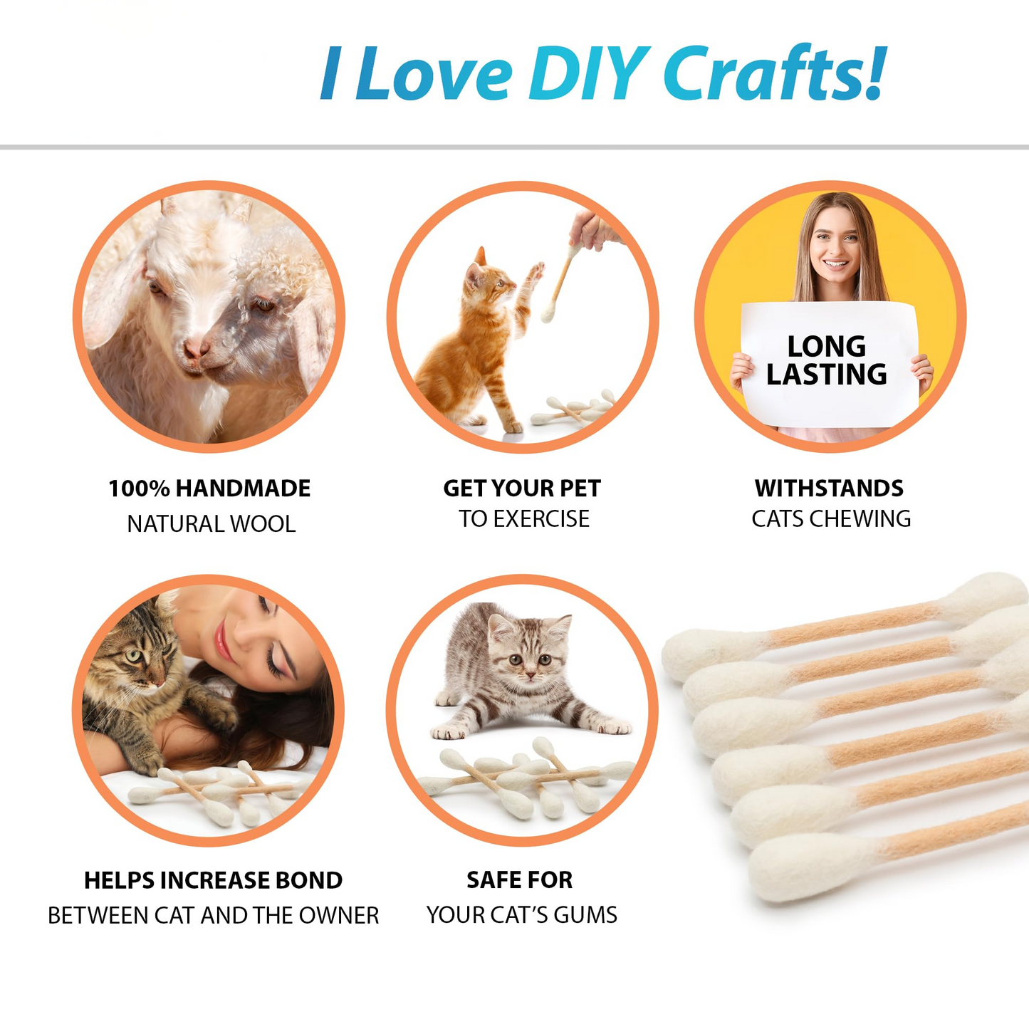 🐱Q Tips Cat Toy