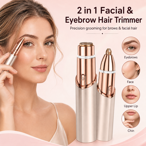 ✨ Smooth Skin in Seconds — 2 in 1 Facial & Eyebrow Hair Trimmer 💖
