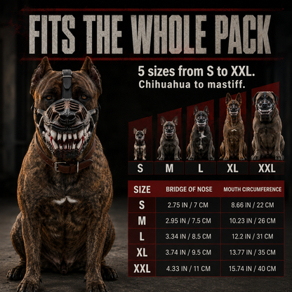 Scary-Looking Soft Latex Dog Muzzle | Creative Fang Design