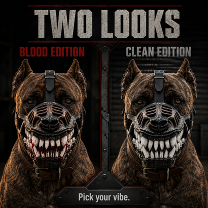 Scary-Looking Soft Latex Dog Muzzle | Creative Fang Design