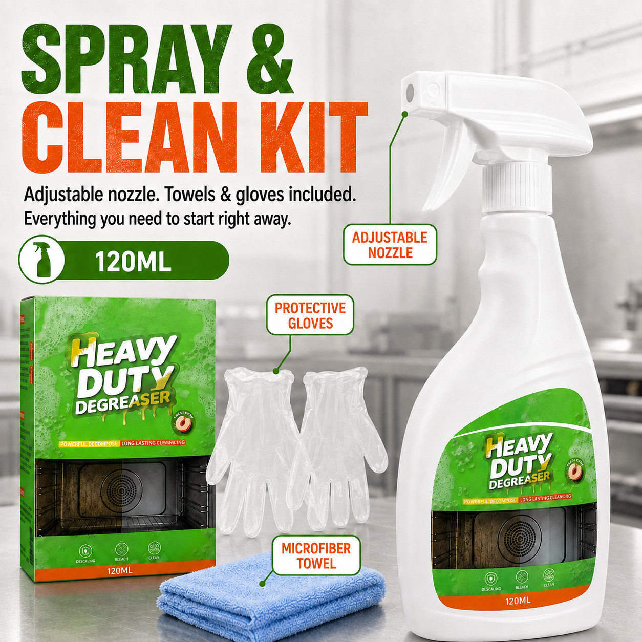 🍑Heavy Duty Peach Degreaser Kit