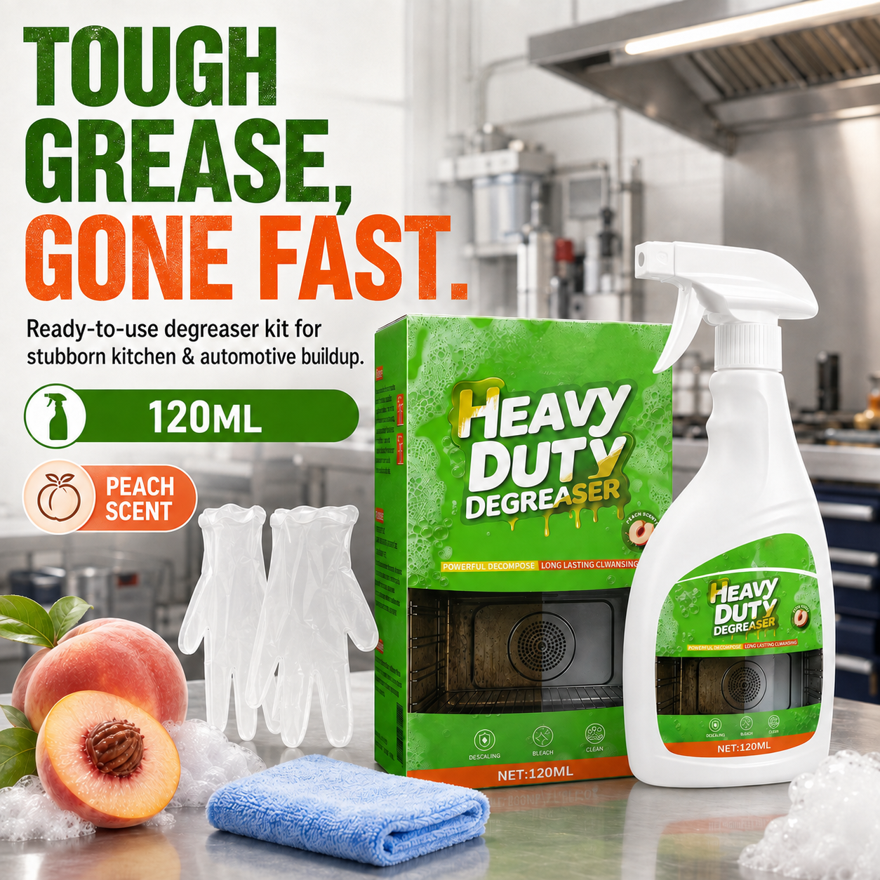 🍑Heavy Duty Peach Degreaser Kit