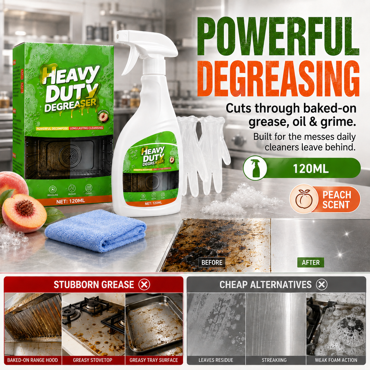 🍑Heavy Duty Peach Degreaser Kit