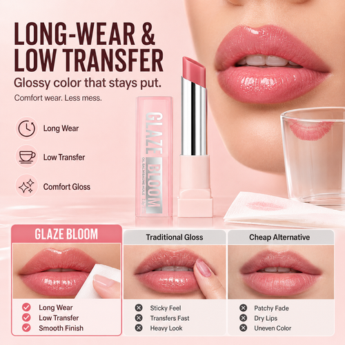 💧Mirror-Shine Plumping Lip Gloss | 10 Glossy Shades